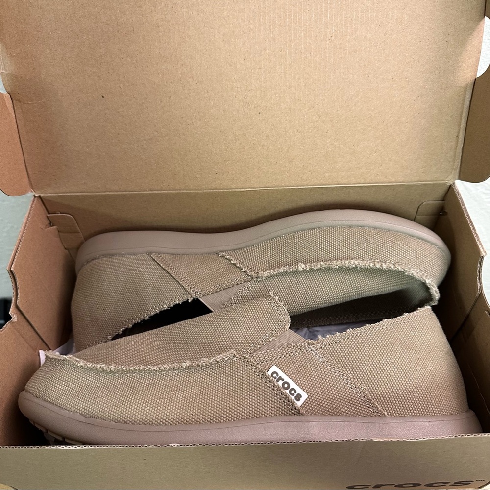 CROCS Khaki Kaleb Men’s Slip-on Loafers Size 13 NWT NIB